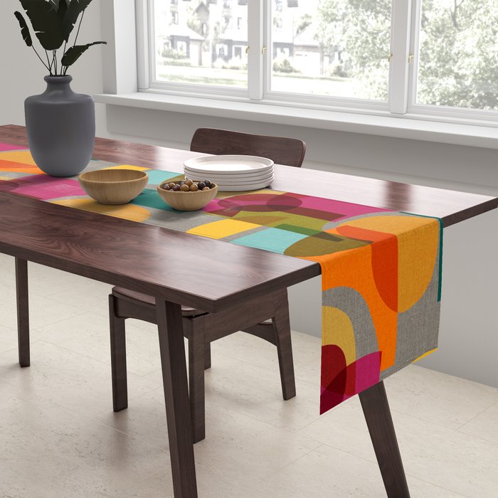 Mid Century Kaleidoscope Table Runner Gallery Image 2