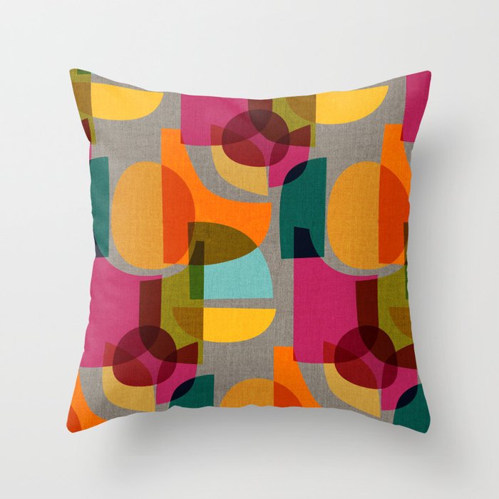 Mid Century Kaleidoscope Throw Pillow Gallery Image 1
