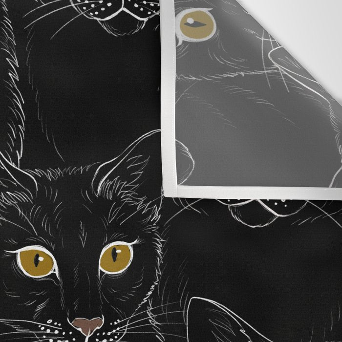 Black Cat Portraits Wall Tapestry Gallery Image 3
