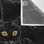 Black Cat Portraits Wall Tapestry Gallery Image 3