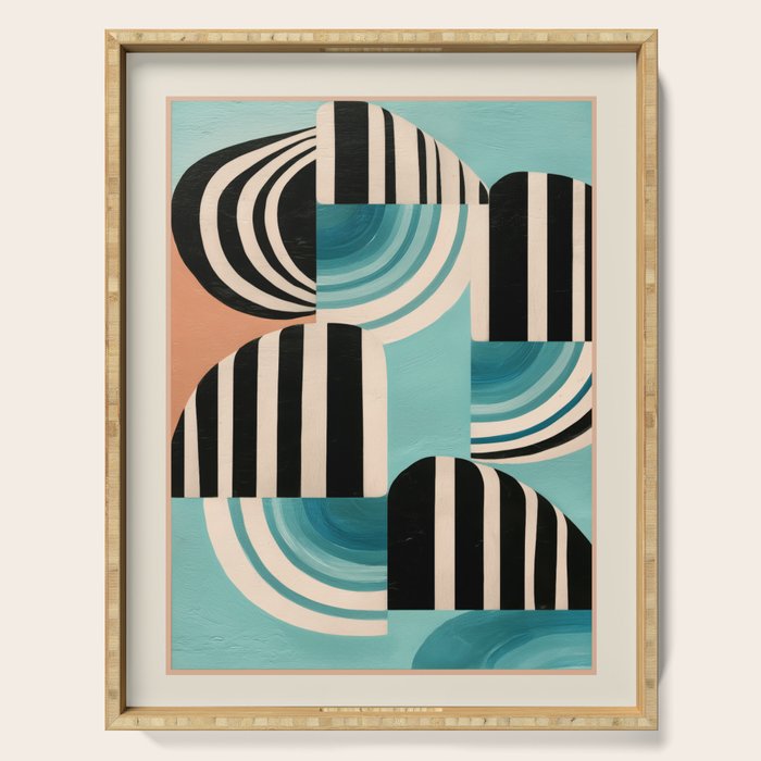 Retro Geometric Shapes 1 Serving Tray Gallery Image 1