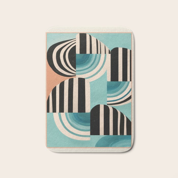 Retro Geometric Shapes 1 Bath Mat Gallery Image 1