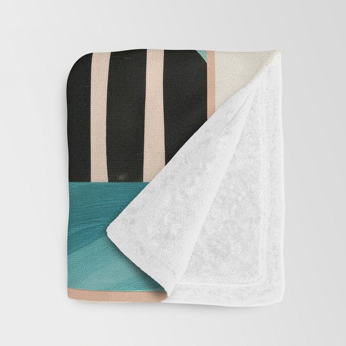 Retro Geometric Shapes 1 Throw Blanket Gallery Image 3