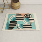 Retro Geometric Shapes 1 Rug Gallery Image 1