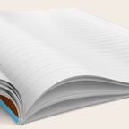 Geometric Two-Tone Geo Chain Pattern in Sky Blue and Chestnut Brown Notebook Gallery Image 2