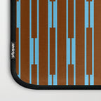 Geometric Two-Tone Geo Chain Pattern in Sky Blue and Chestnut Brown Laptop Sleeve Gallery Image 3