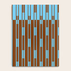 Geometric Two-Tone Geo Chain Pattern in Sky Blue and Chestnut Brown Notebook Gallery Image 4