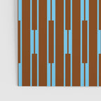 Geometric Two-Tone Geo Chain Pattern in Sky Blue and Chestnut Brown Poster Gallery Image 3