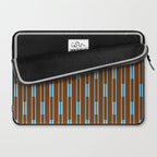 Geometric Two-Tone Geo Chain Pattern in Sky Blue and Chestnut Brown Laptop Sleeve Gallery Image 2