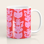Willoughby Cottage Bold Preppy Pink and Red Traditional Contemporary Pattern Coffee Mug Gallery Image 1