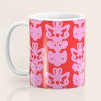 Willoughby Cottage Bold Preppy Pink and Red Traditional Contemporary Pattern Coffee Mug Gallery Image 3