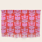 Willoughby Cottage Bold Preppy Pink and Red Traditional Contemporary Pattern Wall Hanging Gallery Image 1