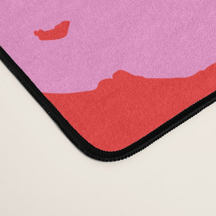 Willoughby Cottage Bold Preppy Pink and Red Traditional Contemporary Pattern Desk Mat Gallery Image 4