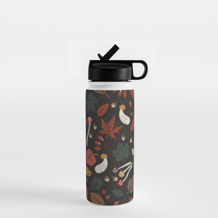 Dark autumnal mushrooms II Water Bottle Gallery Image 1
