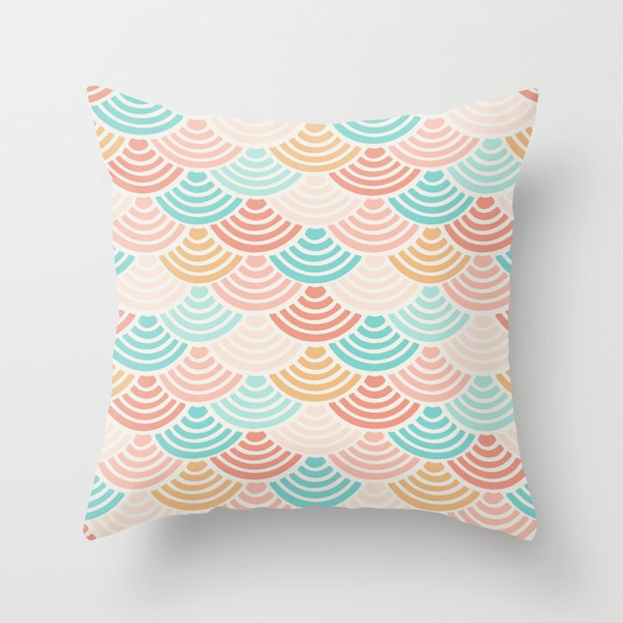 Summer Scallops Throw Pillow Gallery Image 1