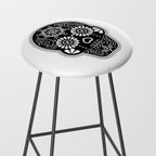 DÃ­a de Muertos Calavera â¢ Mexican Sugar Skull - Black Palette Stool Gallery Image 2