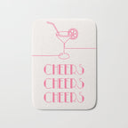 Cheers Cocktail (Pink) Bath Mat Gallery Image 1