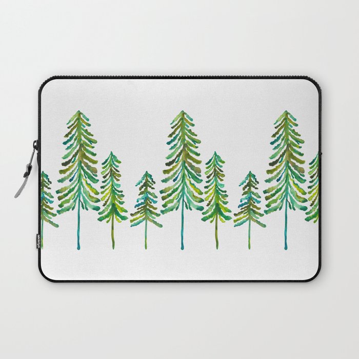 Pine Trees - Green Palette Laptop Sleeve Gallery Image 1