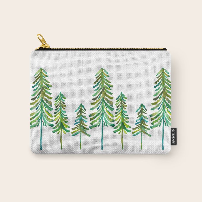 Pine Trees - Green Palette Carry All Pouch Gallery Image 1