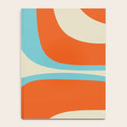 Mid Century Modern Retro Groove Modernist Abstract Pattern in Orange Blue Beige Notebook Gallery Image 4
