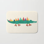 Crocodile on Roller Skates Bath Mat Gallery Image 1