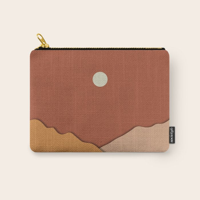 minimal mountain lake side  Carry All Pouch Gallery Image 1