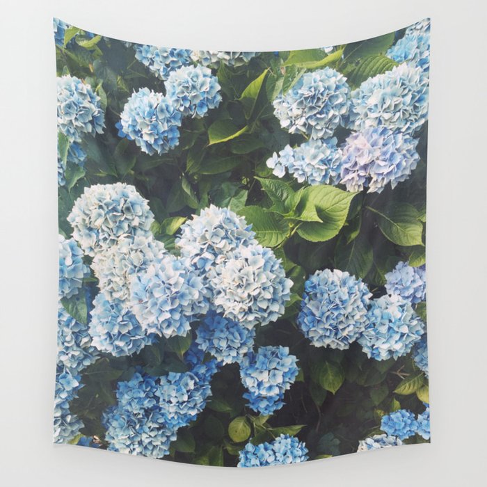 Blue Hydrangea Wall Tapestry Gallery Image 1