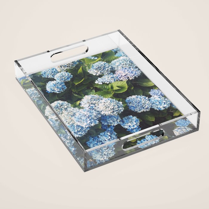 Blue Hydrangea Acrylic Tray Gallery Image 1
