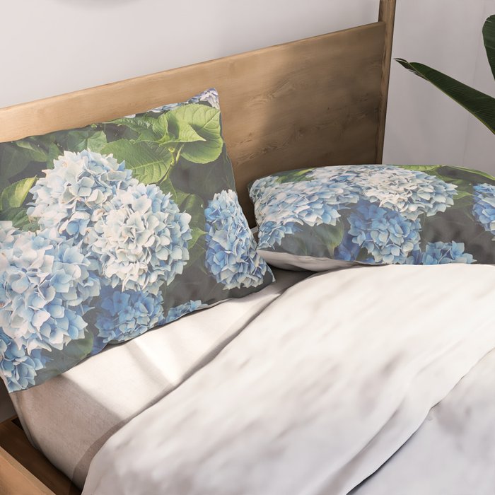 Blue Hydrangea Pillow Sham Gallery Image 2