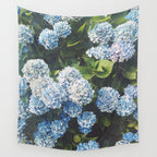 Blue Hydrangea Wall Tapestry Gallery Image 4