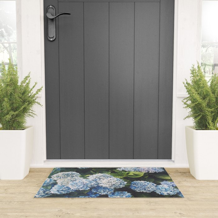 Blue Hydrangea Welcome Mat Gallery Image 3