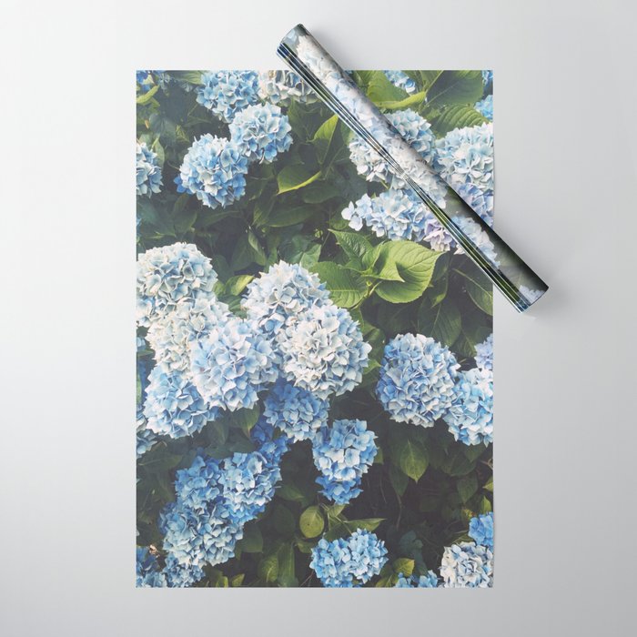 Blue Hydrangea Wrapping Paper Gallery Image 1