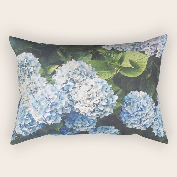 Blue Hydrangea Rectangular Pillow Gallery Image 1