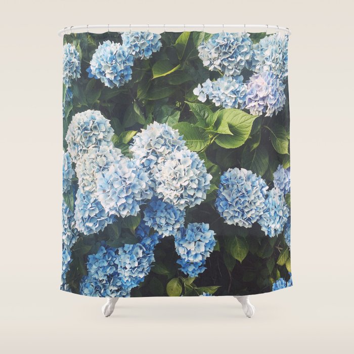 Blue Hydrangea Shower Curtain Gallery Image 1
