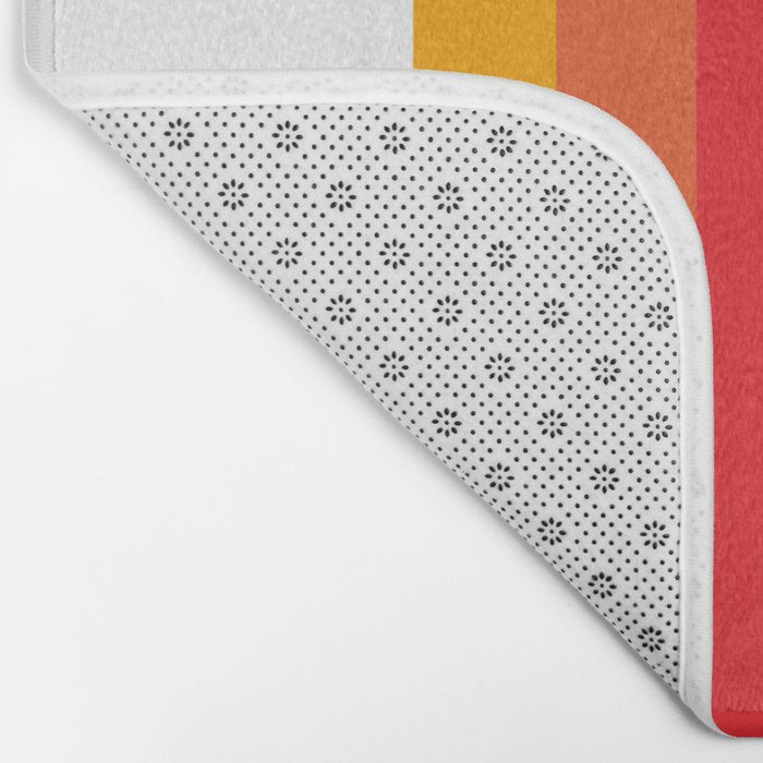 Retro Bright Rainbow - Straight Bath Mat Gallery Image 2