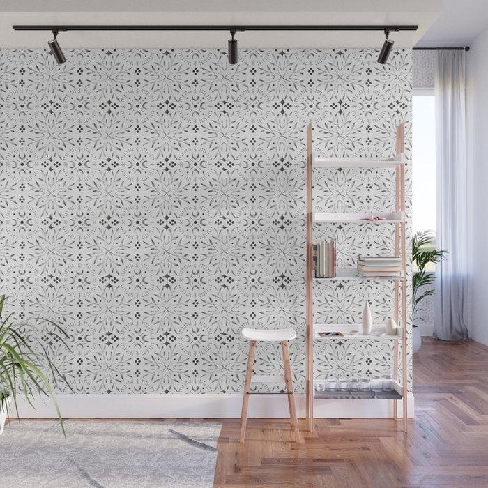 Mystical lunar mosaic BN B Wall Mural Gallery Image 1