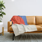 The Japanese Sun | Vintage Minimal Mount Fuji Landscape Throw Blanket Gallery Image 1