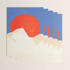 The Japanese Sun | Vintage Minimal Mount Fuji Landscape Wrapping Paper Gallery Image 3