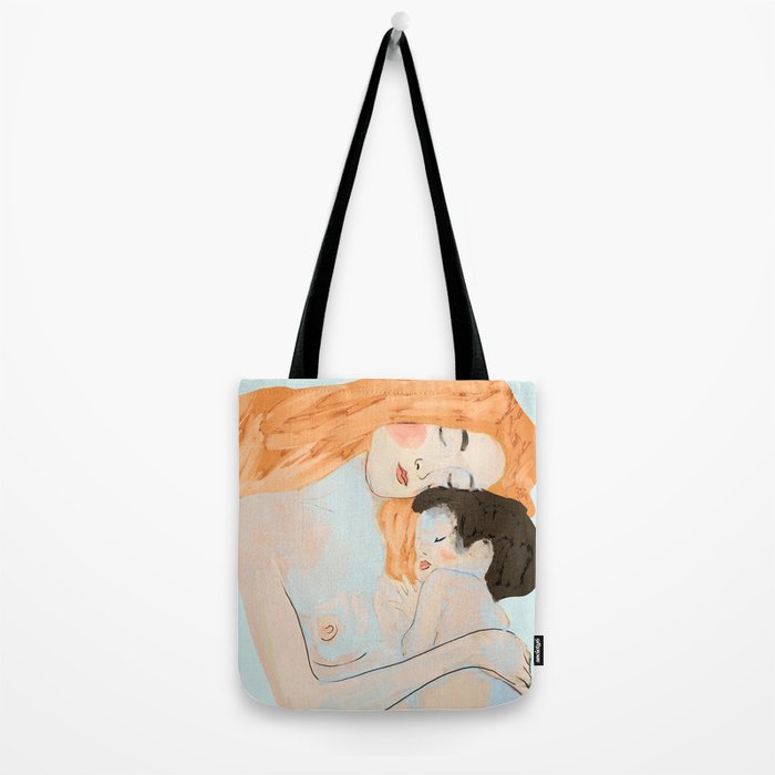 Mother and Child ,Gustav Klimt ,The Three Ages of Woman (detail) 3 Tote Bag Gallery Image 2