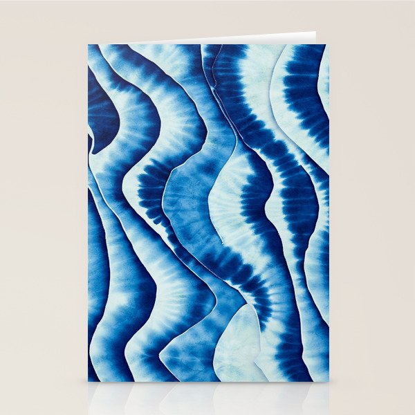 Shibori: Japanese Indigo Tie-Dye Pattern 01 Stationery Card Gallery Image 1