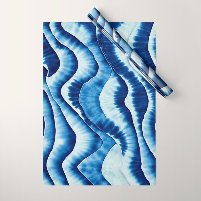 Shibori: Japanese Indigo Tie-Dye Pattern 01 Wrapping Paper Gallery Image 1