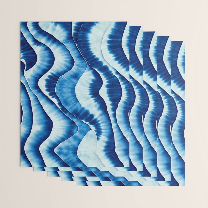 Shibori: Japanese Indigo Tie-Dye Pattern 01 Wrapping Paper Gallery Image 3