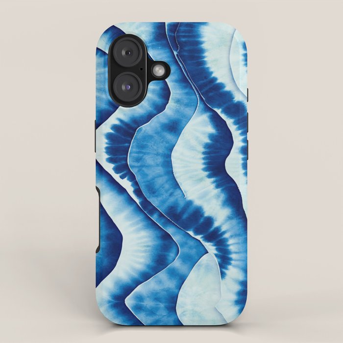Shibori: Japanese Indigo Tie-Dye Pattern 01 iPhone Case Gallery Image 1