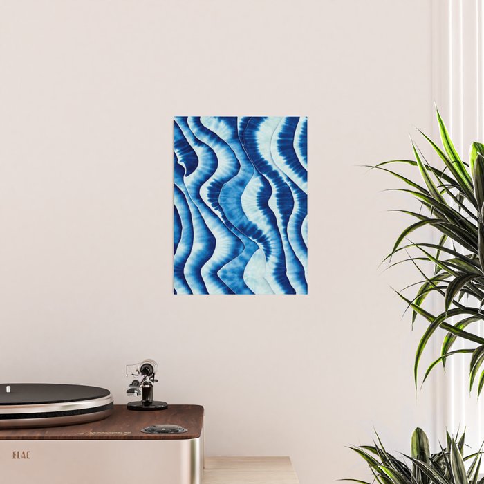 Shibori: Japanese Indigo Tie-Dye Pattern 01 Poster Gallery Image 2