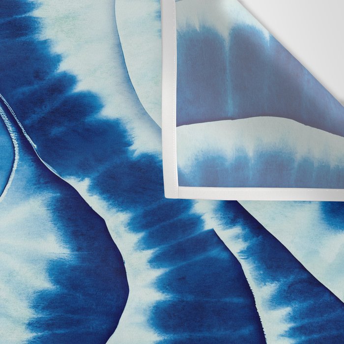 Shibori: Japanese Indigo Tie-Dye Pattern 01 Wall Tapestry Gallery Image 3