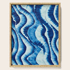Shibori: Japanese Indigo Tie-Dye Pattern 01 Serving Tray Gallery Image 1