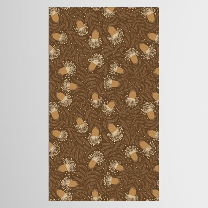 Whimsical Florals / Orange & Brown Tablecloth Gallery Image 2