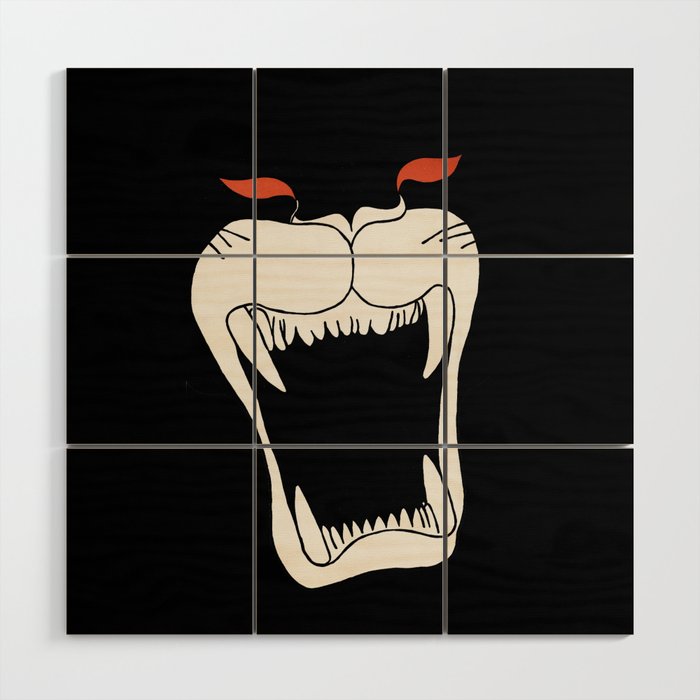 Black Panther Wood Wall Art Gallery Image 1