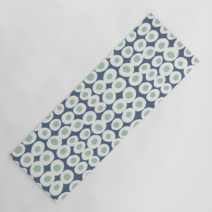 Wonderful bold dots blue and mint Yoga Mat Gallery Image 1