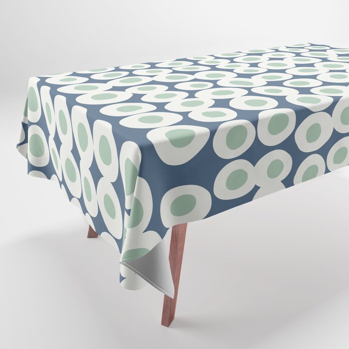 Wonderful bold dots blue and mint Tablecloth Gallery Image 1